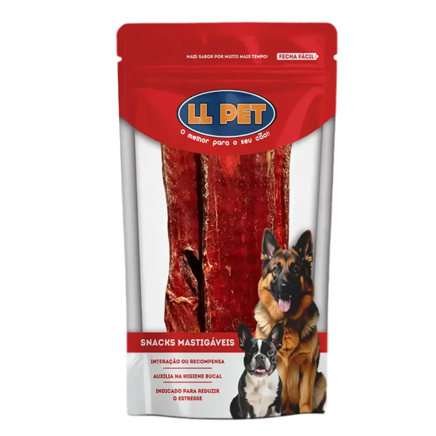 Petisco Chips Bovino para Caes LL Pet 5 unidades